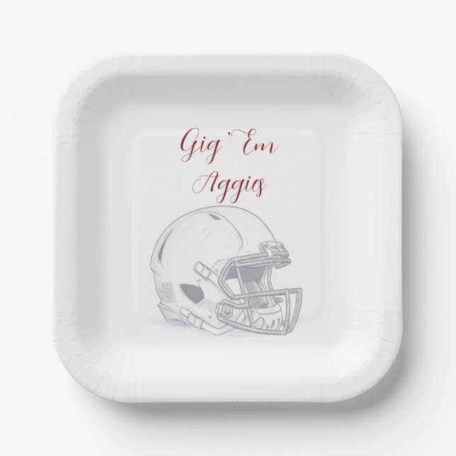 Fußballhelm Persönlich für Ihr Team Pappteller (Vorderseite)