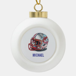 Fußballhelm Pop Art Motivationsname Keramik Kugel-Ornament