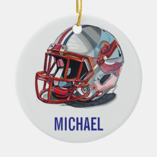 Fußballhelm Pop Art Motivationsname Keramik Ornament