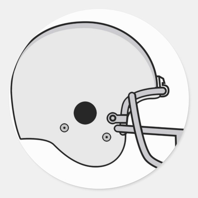 Fußballhelm Runder Aufkleber (Vorderseite)