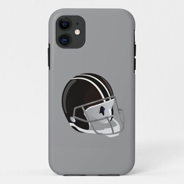 Fußballhelm Silber Case-Mate iPhone Hülle (Rückseite)