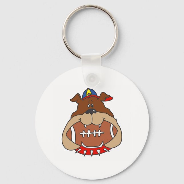 Fußballhund Schlüsselanhänger (Vorderseite)