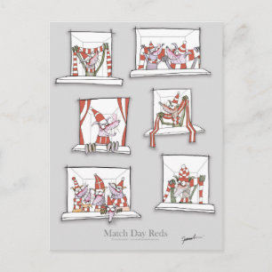 Fußballhunde treffen Tag Hundert Postkarte