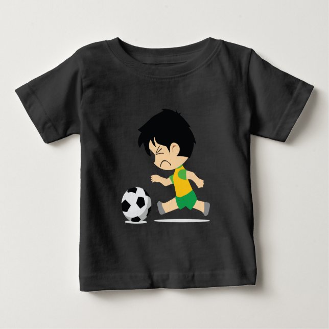 Fußballjunge Baby T-shirt (Vorderseite)