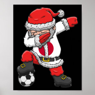 Fußballjunge Dabbing Weihnachtsmann Weihnachten Ja Poster