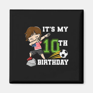 Fußballjunge Es ist mein 10. Geburtstag Amerikanis Magnet