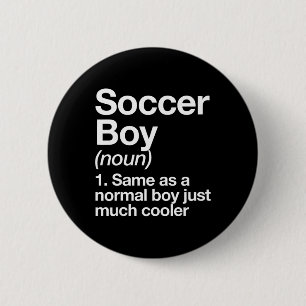 Fußballjungen-Definition Lustiger Sport Button