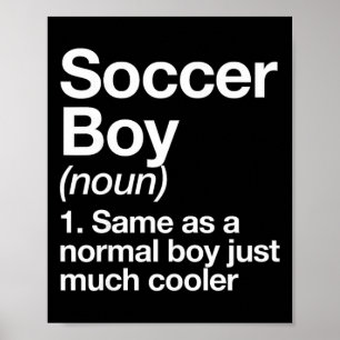 Fußballjungen-Definition Lustiger Sport Poster