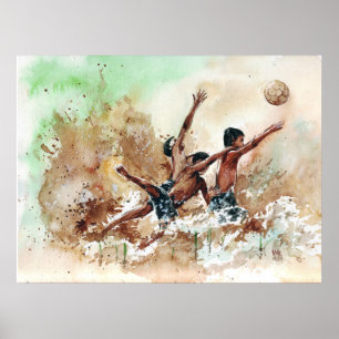 Fußballjungen-Fußballfane Druck 2014 durch Vimal Poster