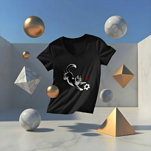 Fußballkatze Perfekt für Tierliebhaber und Sportfa T-Shirt