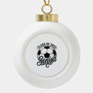 Fußballklasse der Abschlussjahrgangs 2023 Vintage- Keramik Kugel-Ornament