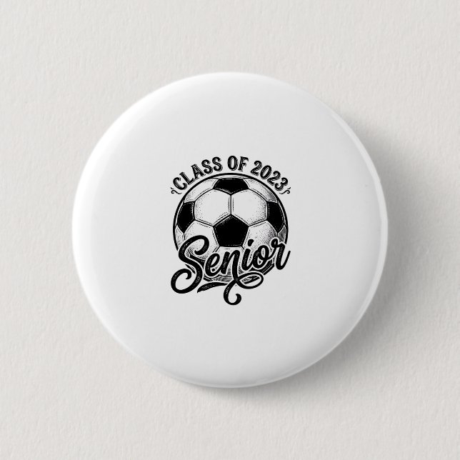 Fußballklasse der Abschlussklasse 2023 Vintage-Abs Button (Vorderseite)