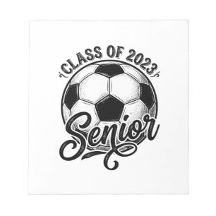 Fußballklasse der Abschlussklasse 2023 Vintage-Abs Notizblock