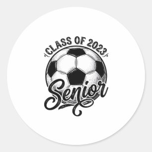 Fußballklasse der Abschlussklasse 2023 Vintage-Abs Runder Aufkleber
