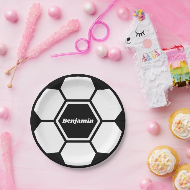 Fußballklassiker individuelle Name Pappteller