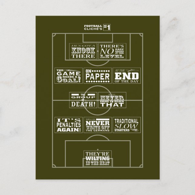 Fußballklischee Nr. 1 Postkarte (Vorderseite)