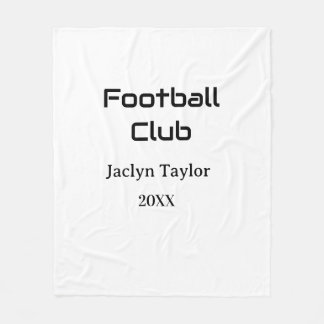 FUSSBALLKLUB FIFA WELTMEISTERSCHAFT NAME JAHR PART FLEECEDECKE