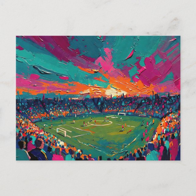 Fußballkunst (#1) feiertagspostkarte (Vorderseite)
