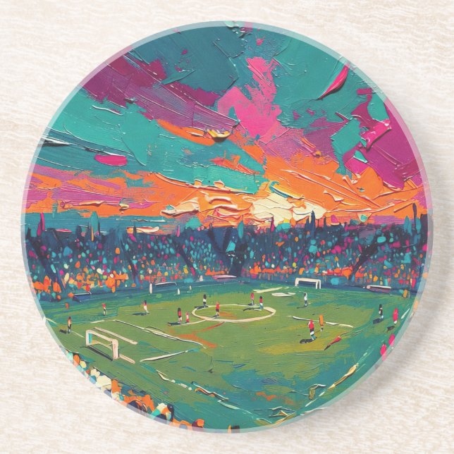 Fußballkunst (#1) getränkeuntersetzer (Vorne)