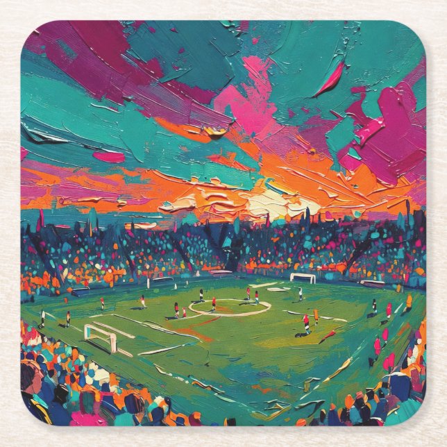 Fußballkunst (#1) rechteckiger pappuntersetzer (Vorderseite)