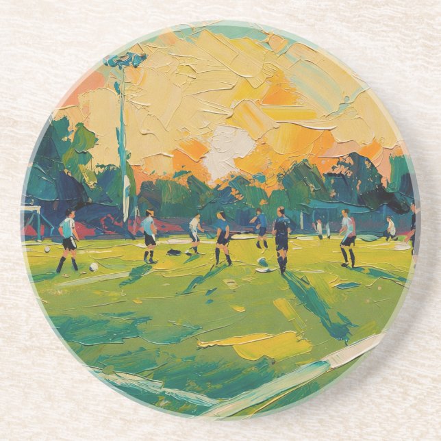 Fußballkunst (#2) getränkeuntersetzer (Vorne)