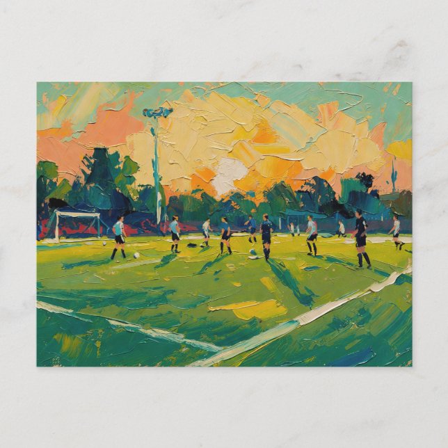 Fußballkunst (#2) postkarte (Vorderseite)