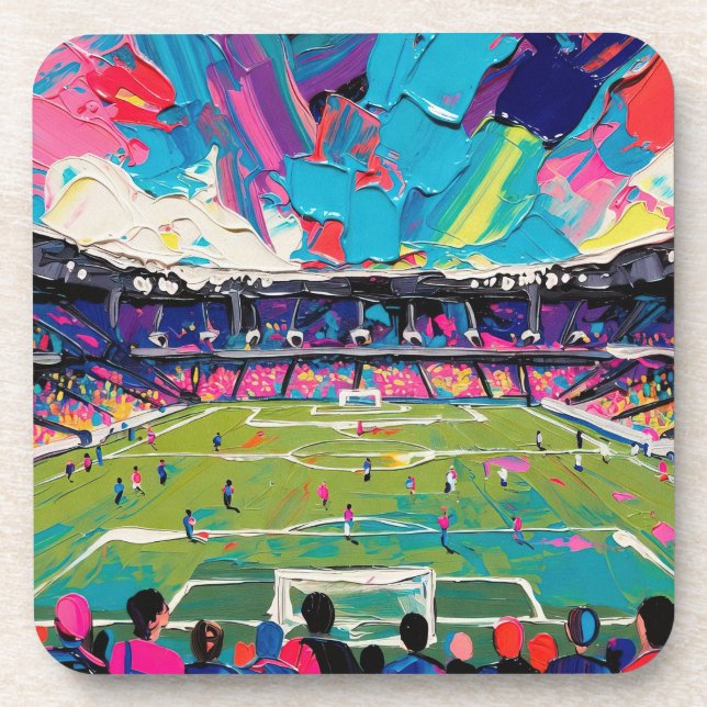 Fußballkunst (#3) getränkeuntersetzer (Vorderseite)