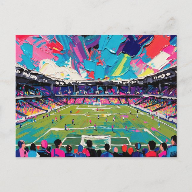 Fußballkunst (#3) postkarte (Vorderseite)