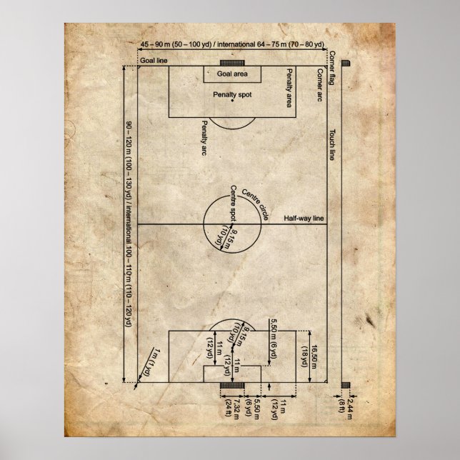 Fußballkunstpatent Poster (Vorne)