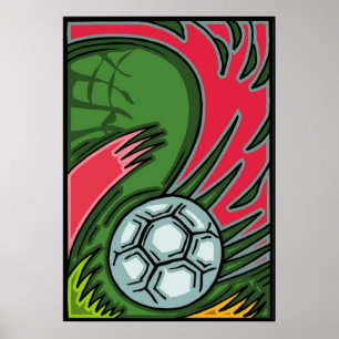 Fußballkunstposter Poster