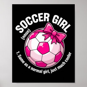 Fußballmädchen-Definition Poster