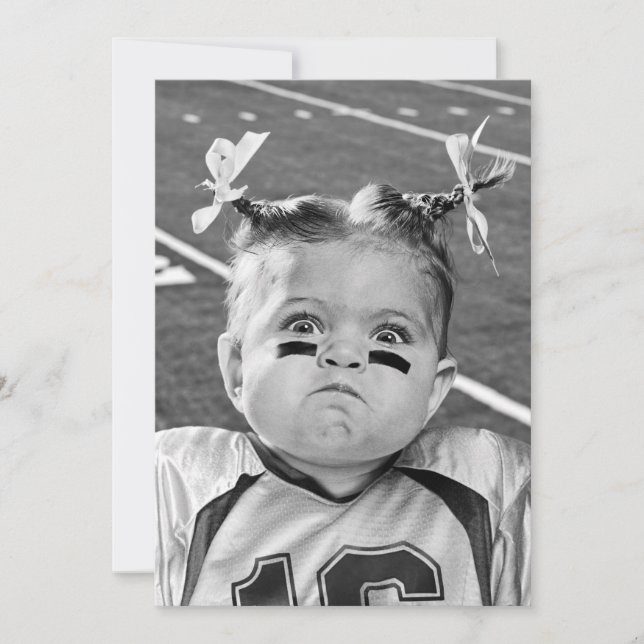 Fußballmädchen Einladung (Vorderseite)