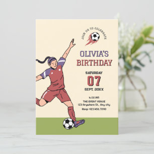 Fußballmädchen Einladung