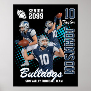 Fußballmannschaft benutzerdefiniertes Foto Senior Poster