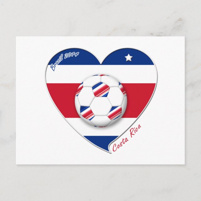 Fußballmannschaft "COSTA RICA" FÚTBOL TICO Postkarte (Vorderseite)