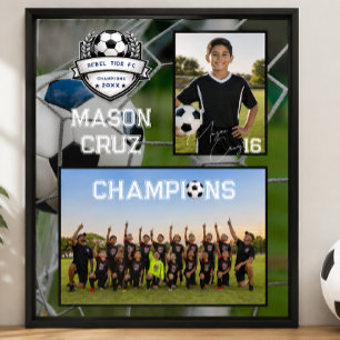 Fußballmannschaft Foto-Erinnerungspartner Poster