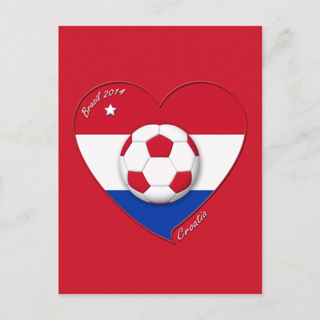 Fußballmannschaft "KROATIEN". Fútbol de Croacia 20 Postkarte (Vorderseite)