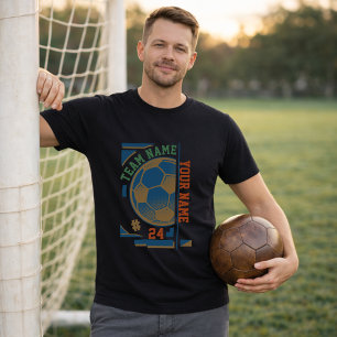 Fußballmannschaft Name Spieler Nummer Moderner Bal T-Shirt
