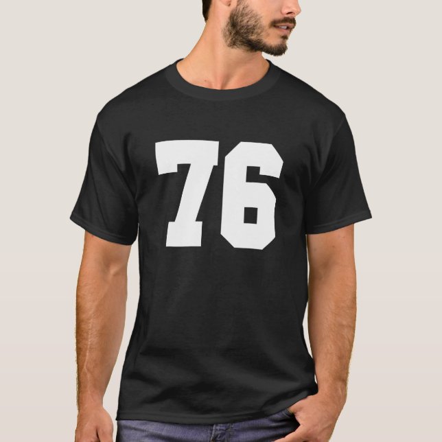 Fußballmannschaft Nummer 76 American Rugby Team, C T-Shirt (Vorderseite)