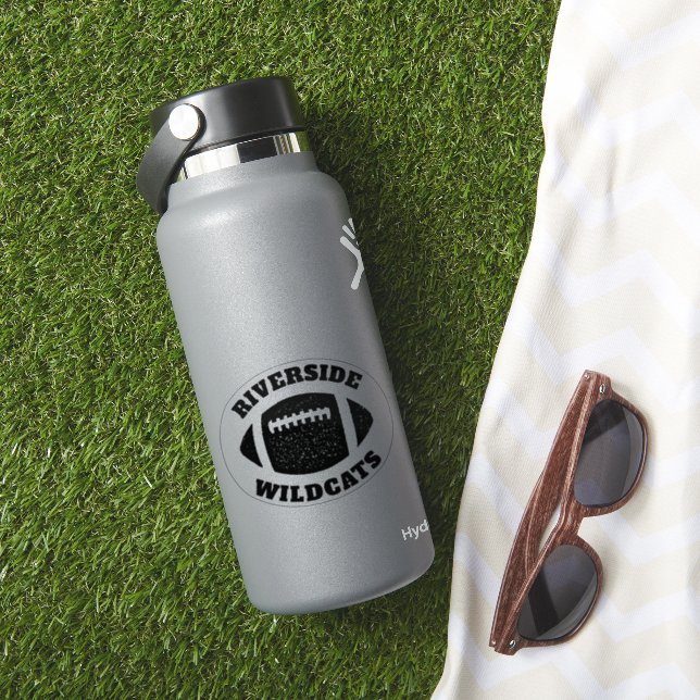 Fußballmannschaft personalisiert schwarz aufkleber (HydroFlask Insitu)