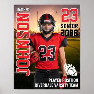 Fußballmannschaft Senior MVP Spieler Foto Geschenk Poster