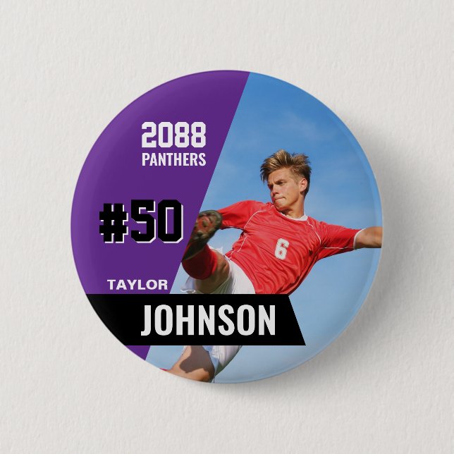 Fußballmannschaft Senior Night Benutzerdefinierte  Button (Vorderseite)