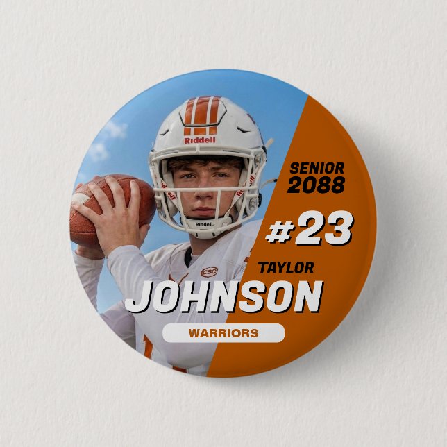 Fußballmannschaft Senior Night Benutzerdefinierte  Button (Vorderseite)