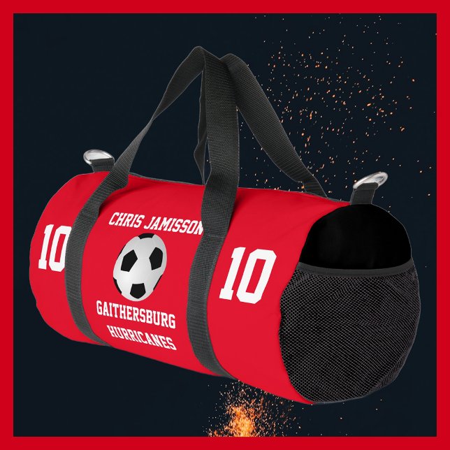 Fußballmannschaft, Trainer oder Spieler Red Person Duffle Bag (Von Creator hochgeladen)