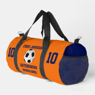 Fußballmannschaft Trainer Spieler Orange Blau Pers Duffle Bag