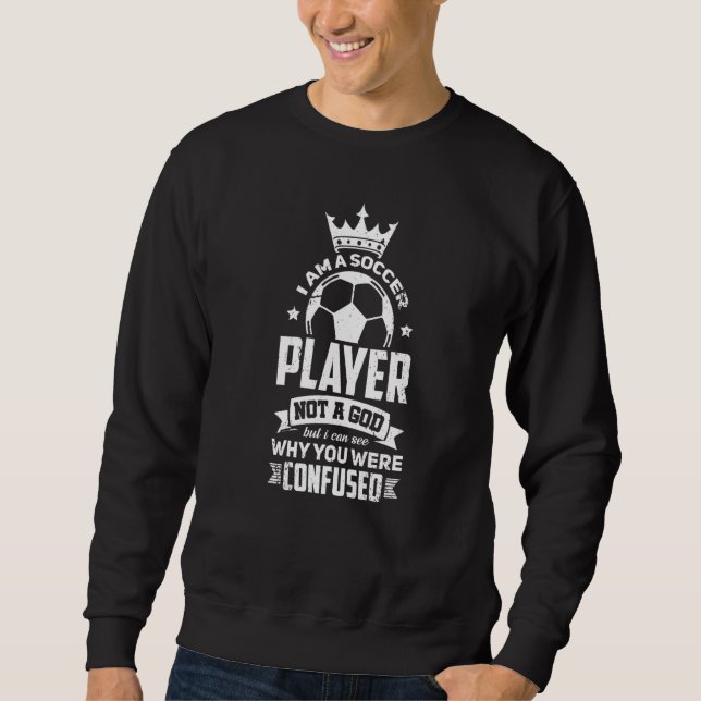 Fußballmannschaft und Coach nicht Gott Sweatshirt (Vorderseite)