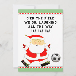 Fußballmannschaftsspieler Feiertagskarte