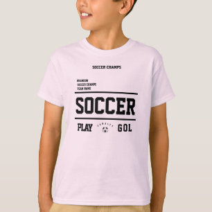 Fußballmarken personalisierte Spielerteam-Kids pin T-Shirt