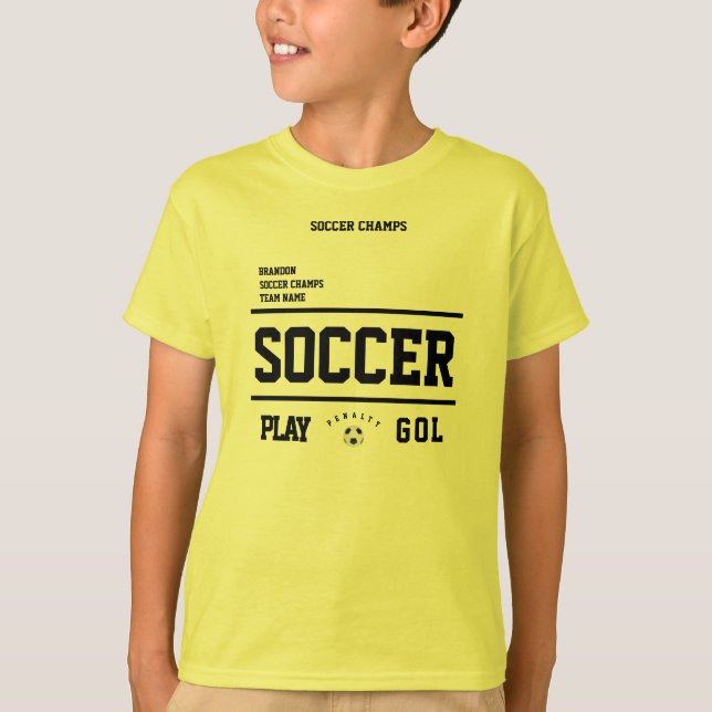 Fußballmarken personalisierte Spielerteam-Kinder g T-Shirt (Vorderseite)