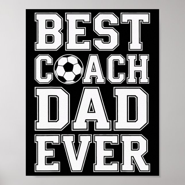 Fußballmeister Bester Trainer Dad Ever Athletik Me Poster (Vorne)